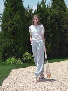 XIANGYING | Relaxed Wide-legged Tencel High-waist Sports Trousers