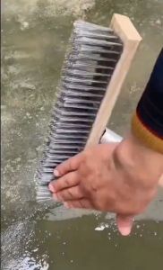 20/30 /50 Cm Long Handled Floor Scrubbing Brush Wire Floor Brush Pool Cleaner Outdoor Garage Patio Garden Moss Floor Stain Remover