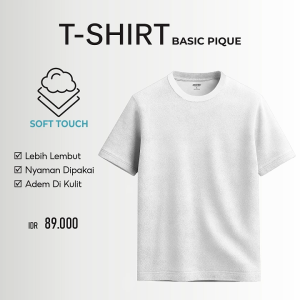 Aerostreet T Shirt Pique Abner White Kaos T Shirt KBAAA