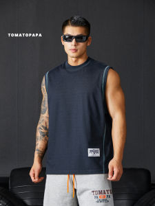 เสื้อกั๊กสปอร์ต TOMATOPAPA สำหรับผู้ชาย ทรงหลวม แขนกุด ระบายอากาศได้ดี แห้งเร็ว สำหรับออกกำลังกาย วิ่ง ว่ายน้ำ ฤดูร้อน 2025