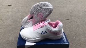 Giày pickleball cầu lông nữ Lefus L019 trắng hồng