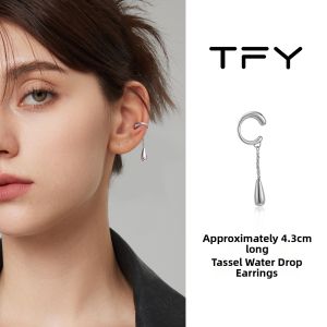TFY | Trendy C-shaped Waterdrop Tassel Ear Cuff