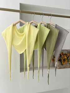 BILLI ZILLY | Pure Color Knit Triangle Shawl for Women Autumn Neck Protection Office Wear