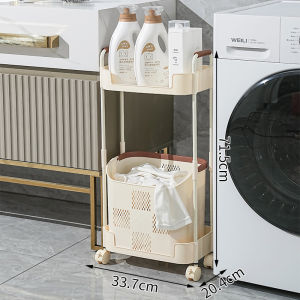 Giỏ giặt đa chức năng gia dụng di động giỏ giặt lớn giá lưu trữ phòng tắm phân loại kệ tổ chức nhiều lớp