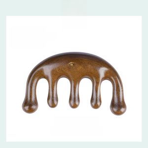 Green Sandalwood Massage Comb Meridian Brush Anti-Itching Scalp Scraping Hair Loss Prevention Five-Finger Massage Tool