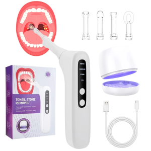 Hailicare | Electric Tonsil Stone Remover Tool 3 Suction Modes Tonsil Stone Removal with UV Disinfection Built-in LED Light for Oral Care