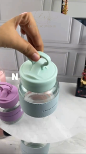 Botol Minum Kaca Phone Holder Warna Pastel Ulang Tahun