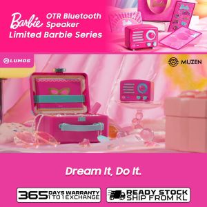MUZEN OTR Metal Bluetooth Speaker *Limited Barbie Series Dream It Do It 10+ Long lasting battery life and FM Function