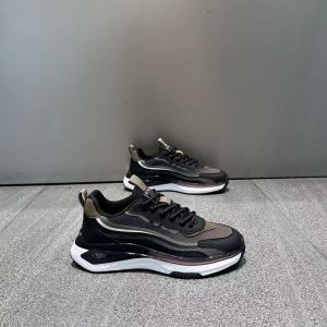 Mens Casual Sport Shoes Spring 2025 Breathable Mesh Air-Cushioned Shock-Reducing Low-Top Fashionable Dad Trendy Sneakers