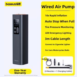 BASEUS | Electric Air Pump with Tire Pressure Gauge