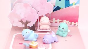 Set Khủng Long Mini Siêu Cute Trang Trí Taplo Ô Tô Bàn Làm Việc Bàn Học Phòng Khách- Phụ Kiện Xe Hơi Ruffo Cao Cấp