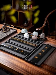 Bàn Đỗ Cốc Trà Đá U Jin Stone Tea Ceremony Phụ Kiện Nhà Bếp Bộ Dụng Cụ Trà Bàn Đỗ Cốc Trà Đơn Giản Phong Cách Công Cụ Trà Rãnh Nước Lưới Cốc