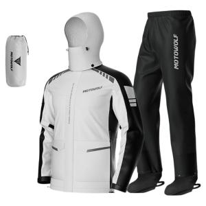 Motowolf | Heavy Rain Protection Motorcycle Rain Suit Set Thick Separate