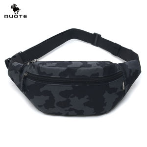 AUOTE กระเป๋าคาดเอวกระเป๋าคาดหน้าอกผู้ชายกระเป๋ากระเป๋าออกกำลังกายอเนกประสงค์สามชั้นดีไซน์กระเป๋าคาดเอวเล็กกันน้ำทนทานต่อการฉีกขาดกระเป๋าคาดเอวพร้อมกับสายปรับได้สำหรับออกกำลังกายและวิ่ง