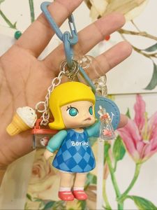 Handmade Bubble Molly Keychain Cute Decorative Backpack Pendant Car Keychain Gift Resin Material Creative Festival Supplies