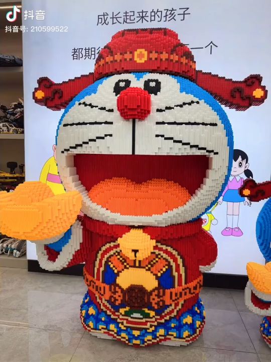 Mô hình lắp ráp lego Doraemon thần tài, mèo thần tài 40-91cm ...