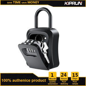 KIPRUN Key Lock Box 4 Digit Combination Password Wall Mount Key Storage Box Hold Up to 5 Keys Lock Box Durable Engineering Plastic