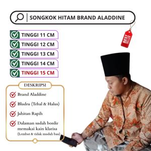 Songkok hitam peci tinggi 11cm12cm13cm14cm 15cm