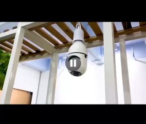 V380 Pro HD 1080P Surveillance Bulb Camera 360° Panoramic CCTV Home Security Wi-Fi Camera WIFI IP Camera Night Vision Baby Motion Detection Indoor and Outdoor Two-Way Audio