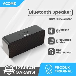 ACOME Super Bass Speaker Bluetooth 5.2 10W High Power 3 Playback Modes Garansi Resmi 1 Thn A16