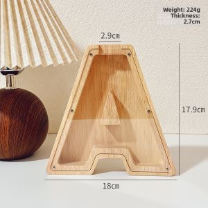 Translucent Wooden Letter Shaped Piggy Bank