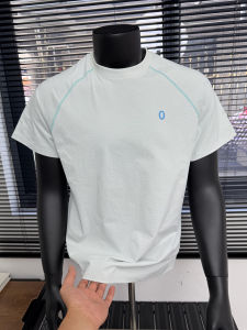 Mens Summer Thin Ice Silk Cool Feeling T-Shirt Quick Dry Outdoor Cycling Short Sleeve Casual American Sportswear round Neck