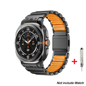 Luxury Magnetic Titanium+Silicone Strap for Samsung Galaxy Watch Band 7/Ultra 2025 47mm Watchband Bracelet