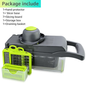 8 In 1 Multi-Functional Vegetable Cutter Household Potato Slicer Kitchen Radish Grater Slicer Kitchen Home Fruit Vegetable Tool
