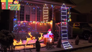 โคมไฟบันไดซานตาคลอส โคมไฟบันได โคมไฟตกแต่งสวนในบ้าน โคมไฟตกแต่งลานบ้าน โคมไฟสร้างบรรยากาศ ไฟตกแต่งต้นคริสต์มาส