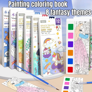 【SG Stock】Watercolor Coloring Sticky Notes Portable Childrens Watercolor Painting Graffiti Gouache Book Children Gifts