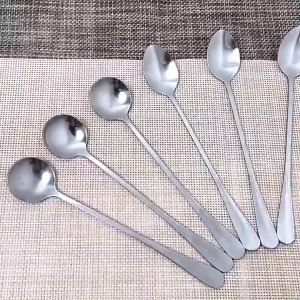 1pc Stainless Steel lightweight korean spoon cutleries dinnerware spoons solo cutlery long handle utensils long handle