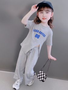 Korean Style Trendy New Cute Short Sleeve Top and Flared Pants Set