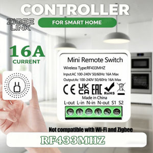 16A Smart Light Switches RF 433 Mhz Remote Control Relay DIY Home Automation Wireless Module 2 Way Control Breaker for Lamp LED