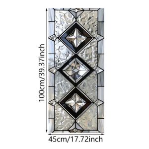 Vintage Tinted Window Glass with Anti-peeping Film Anti-light Electrostatic Scrub Window Film Stained Glass Window Sticker