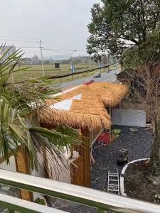 ฟางปลอม หลังคาหญ้าเทียม สารหน่วงไฟ กันน้ำ ขนาด50*300cmแผงจําลองฟางหลังคา สําหรับตกแต่งหลังคาฟาร์มเห็ดหรือรีสอร์ทแต่งคาเฟ