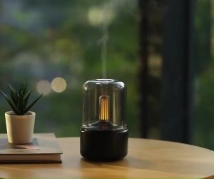 Goose Hours เครื่องทำความชื้นอโรม่าแบบพกพา หลอดไฟ LED Portable Aroma Diffuser Air Humidifier LED Night Light 120ML ใส่กลิ่นหอมได้ สายชาร์จ USB