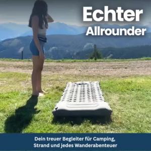 Outdoor Inflatable Camping Sleeping Pad with Pillow Foot Pump Ultralight Water Resistant Air Mattress for Hiking Beach Tent