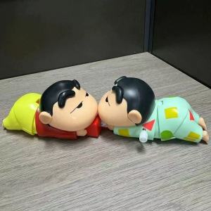 Bandai | 1pcs Crayon Shin-chan Bedtime Alarm Clock Toy - Cozy Stress Relief Desk Decoration Creative Birthday Gift for Friends