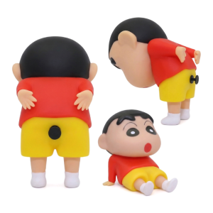 Bandai | Cartoon Anime Crayon Shin-chan Figures Shoe Charms 3D Doll for Croc Clogs Sandals Shin-chan Footwear Decoration Gifts
