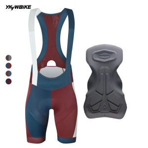 YKYWBIKE Summer Men Cycling Bib Shorts Multi color Spliced Mountain Bike Road Bike Backband Short Pants
