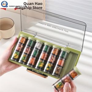QUANHAO | Portable Sealed Moisture-Proof Medicine Box for One Week Small
