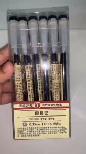 12pcs/lot gel pen 0.5mm black ink ss pen writing pen school office supply