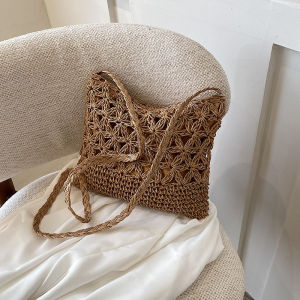 Small Fresh Crossbody Bag Womens Bag Straw Woven Shoulder Bag Niche And Versatile Woven Bag Simple And Fashionable Handbag