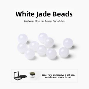 BOYU | Aquamarine Hetian Jade Loose Beads Jewelry Making