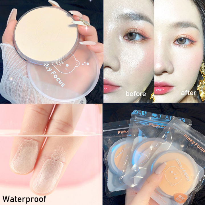 Natural Face Powder Mineral Foundations Full Coverage Long Lasting Makeup Smoothing Pressed Breathable Face Powder Foundation