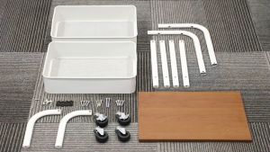 Multifunctional Trolley Cart Organizer Kitchen Trolley Cart Bedroom Shelf Bedside Table Grocery Cart Floor Rack Kitchen Corner rack with Wheels for Bathroom Office Living Room