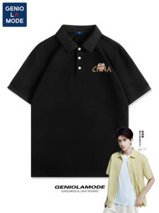 Genio Lamode Mens Polo Shirt Quick Dry Breathable Short Sleeve Turn-down Collar Summer Fashion Casual Youth Polyester Fiber
