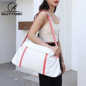 Outtobe กระเป๋าจุมากใช้ได้ทุกเพศกระเป๋าเดินทางกระเป๋ากันน้ำสำหรับเล่นโยคะกระเป๋าออกกำลังกายกระเป๋ายิม Tas Traveling กระเป๋าสะพายไหล่กระเป๋ากีฬากระเป๋าเดินทางสุดสัปดาห์กันน้ำได้สำหรับผู้ชายและผู้หญิง
