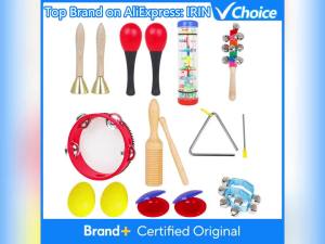 IRIN | IRIN Early Instrument Set 10 Pcs Music Early Education Accessories Enlightenment Education Rainbow Tambourine Tools