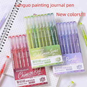 Languo 45/9 Colors Morandi Gel Pen Students Diary Scrapbook Painting DIY Gel Pen Set Color Drawing Art Markers School Supplies